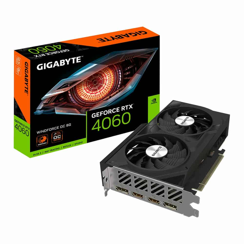 Gigabyte NVIDIA GeForce RTX 4060 8GB WINDFORCE OC Ada Lovelace Graphics Card